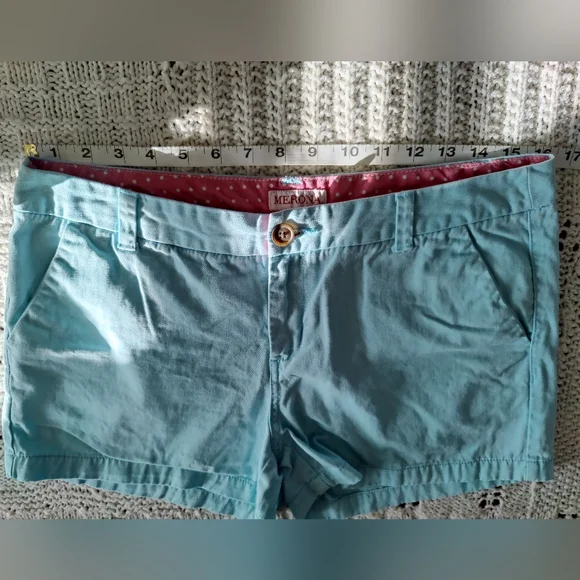 Merona shorts size 8 light pastel blue color - Picture 2 of 7